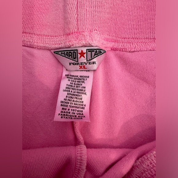 Hard tail neon pink terry shorts - Picture 2 of 3